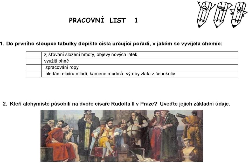 chemie: zjišťování složení hmoty, objevy nových látek využití ohně zpracování ropy