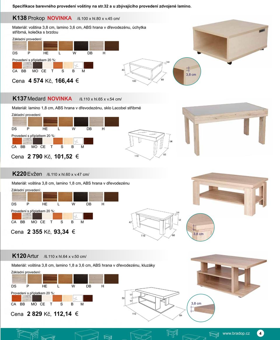 54 cm/ Materiál: lamino 1,8 cm, ABS hrana v dřevodezénu, sklo Lacobel stříbrné Cena 2 790 Kč, 101,52 K220 Evžen /š.110 x hl.60 x v.