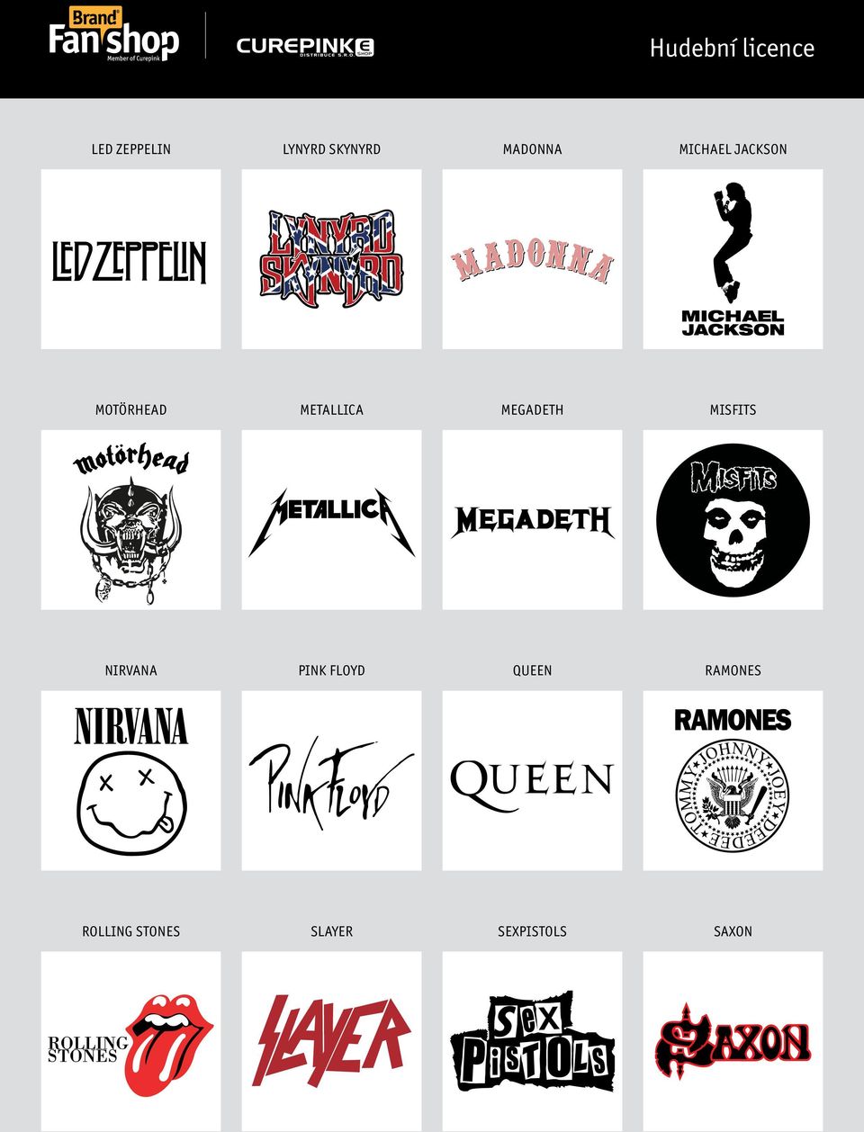 MEGADETH MISFITS NIRVANA PINK FLOYD QUEEN