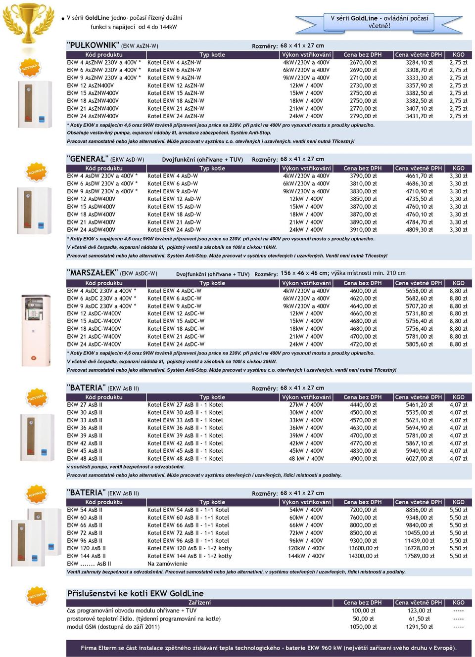 2,75 zł EKW 9 AsZNW 230V a 400V * Kotel EKW 9 AsZN-W 9kW/230V a 400V 2710,00 zł 3333,30 zł 2,75 zł EKW 12 AsZN400V Kotel EKW 12 AsZN-W 12kW / 400V 2730,00 zł 3357,90 zł 2,75 zł EKW 15 AsZNW400V Kotel