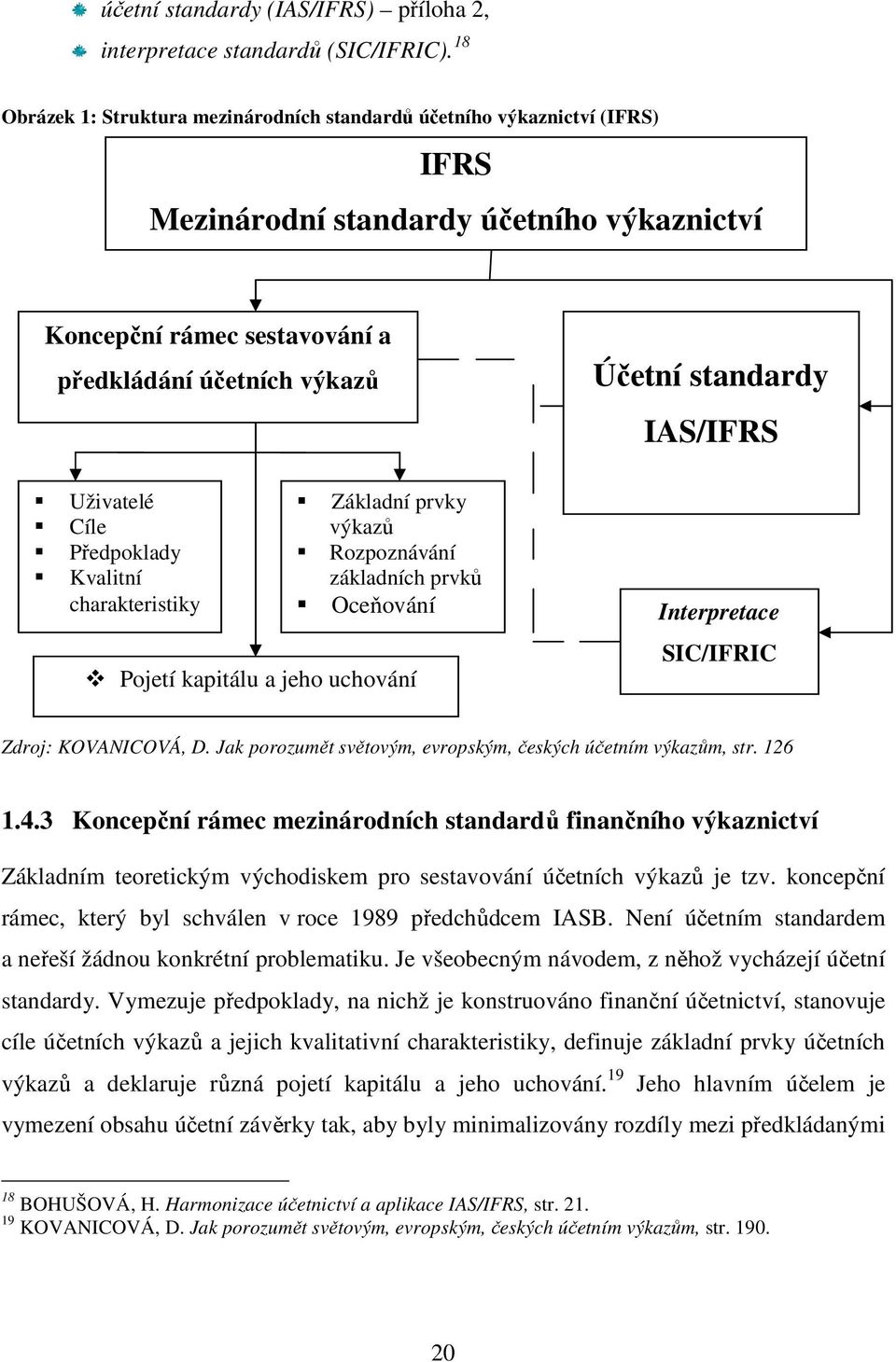 IAS/IFRS Uživatelé Cíle Předpoklady Kvalitní charakteristiky Základní prvky výkazů Rozpoznávání základních prvků Oceňování Pojetí kapitálu a jeho uchování Interpretace SIC/IFRIC Zdroj: KOVANICOVÁ, D.