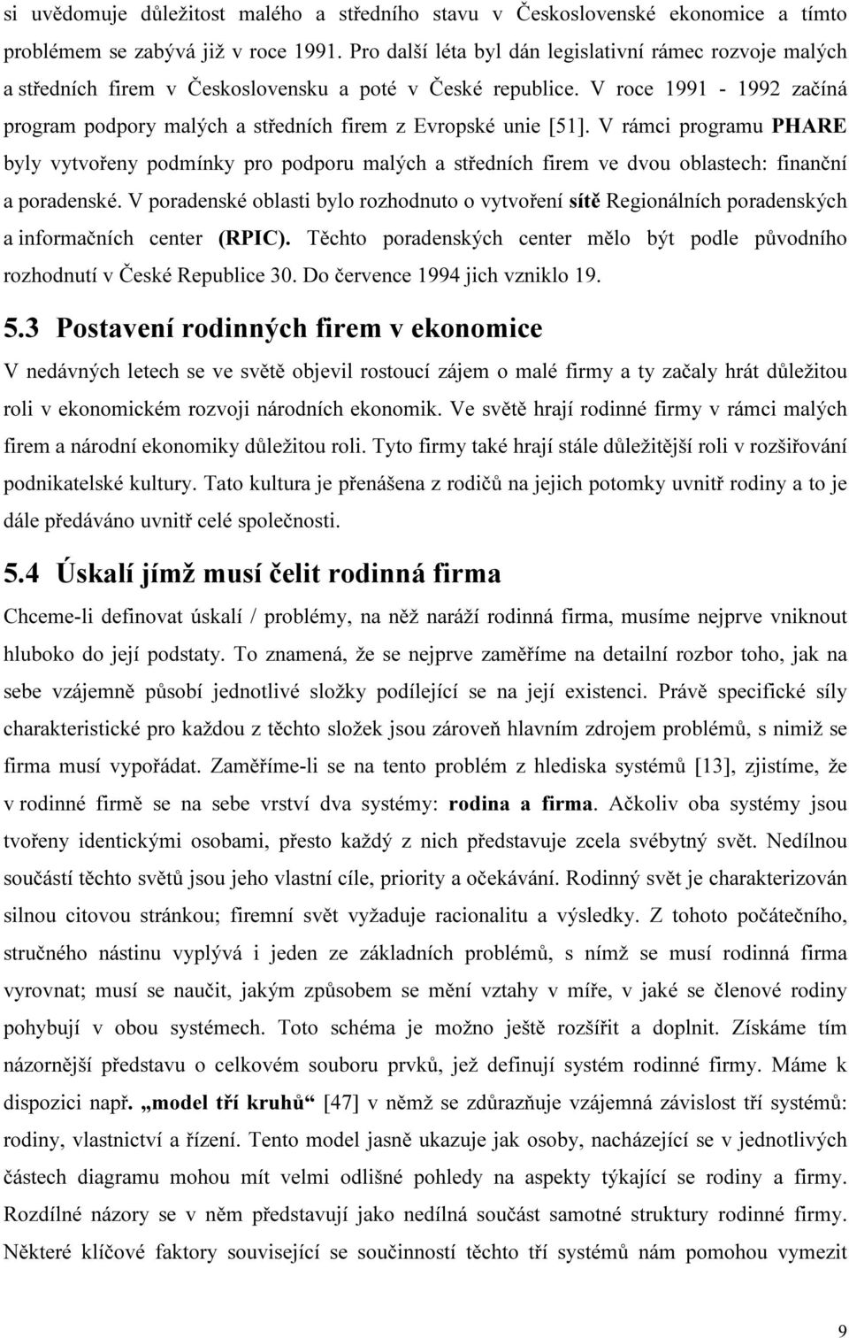 V roce 1991-1992 začíná program podpory malých a středních firem z Evropské unie [51].