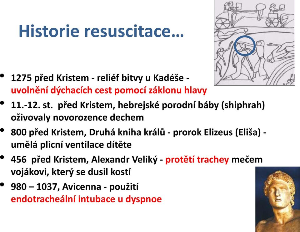 před Kristem, hebrejské porodní báby (shiphrah) oživovaly novorozence dechem 800 před Kristem, Druhá kniha králů