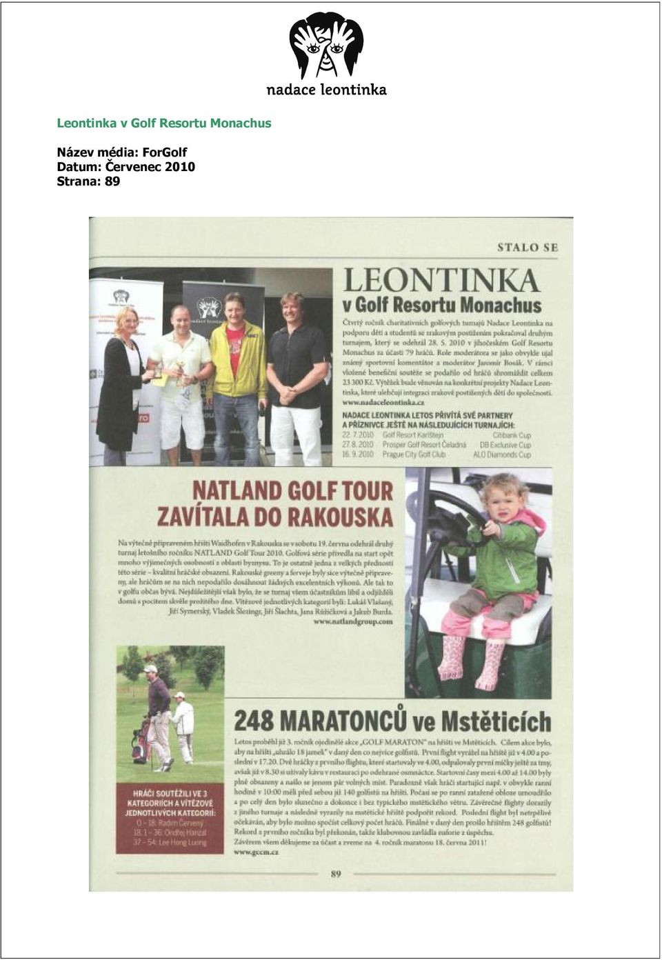 Název média: ForGolf