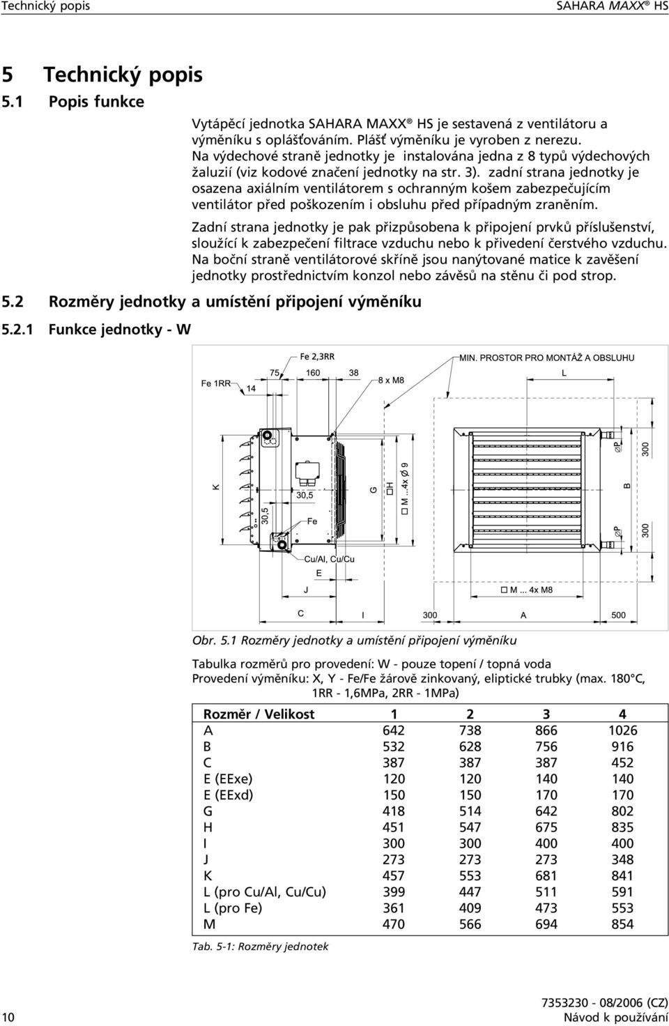 zadní strana jednotky je osazena axiálním ventilátorem s ochranným košem zabezpečujícím ventilátor před poškozením i obsluhu před případným zraněním.