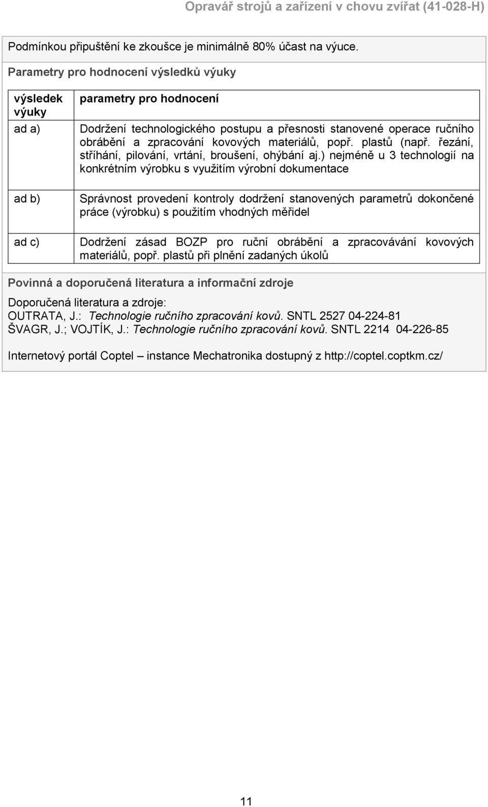 materiálů, popř. plastů (např. řezání, stříhání, pilování, vrtání, broušení, ohýbání aj.