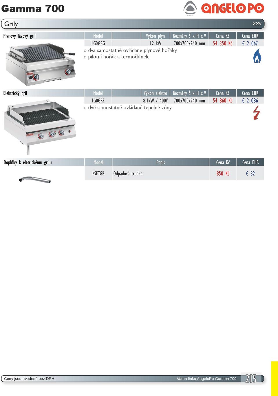 elektro Rozměry Š x H x V Cena Kč Cena EUR 1G0GRE 8,1kW / 400V 700x700x240 mm 54 860 Kč 2 086 dvě samostatně