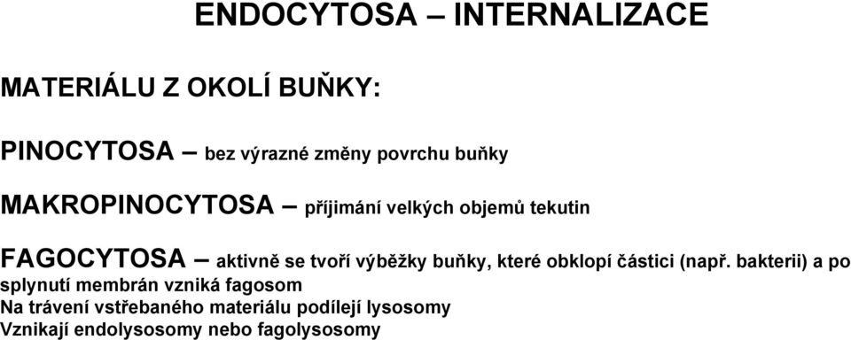 výběžky buňky, které obklopí částici (např.