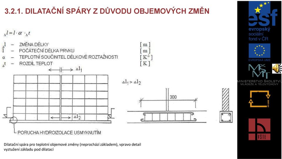 ZMĚN Dilatační spára pro teplotní