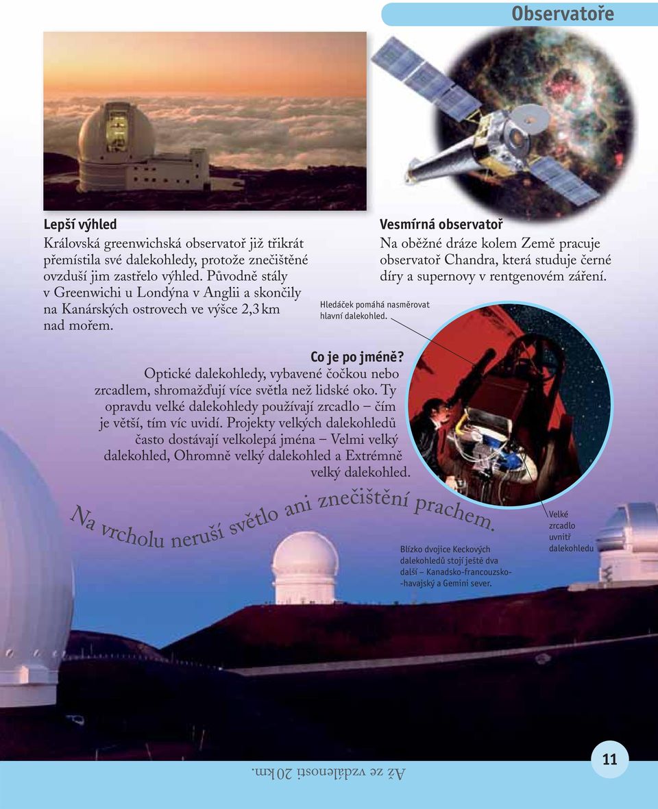 Vesmírná observatoř Na oběžné dráze kolem Země pracuje observatoř Chandra, která studuje černé díry a supernovy v rentgenovém záření. Co je po jméně?