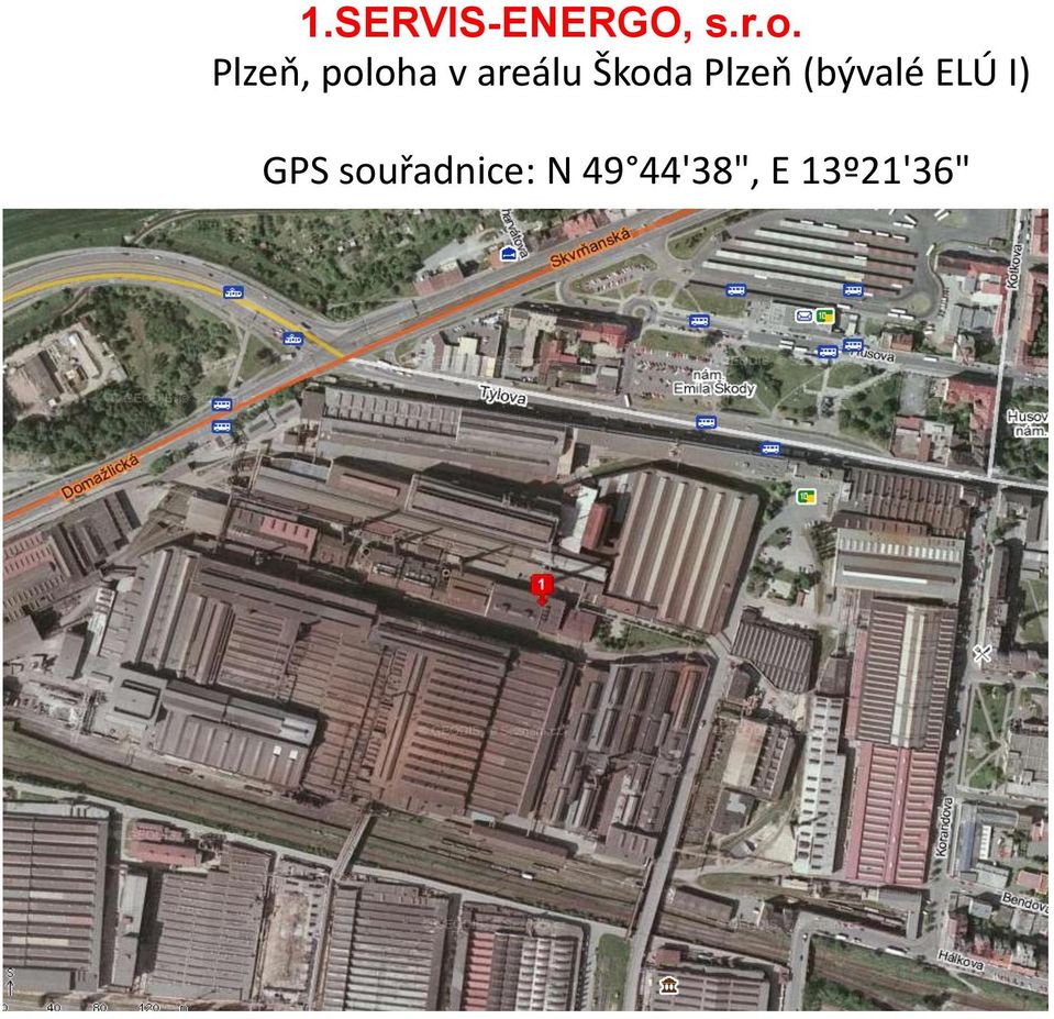Plzeň (bývalé ELÚ I) GPS