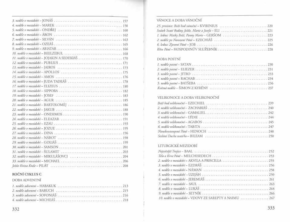 neděle v mezidobí- ABIATAR.................................... 166 IO. neděle v mezidobí- BEELZEBUL............................ 168 li. neděle v mezidobí - JOJAKIN A SEDEKIÁŠ....................... 170 12.