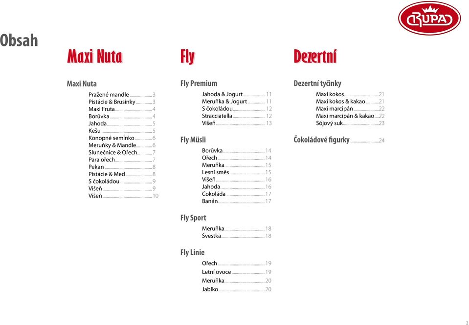 ..11 Meruňka & Jogurt...11 S čokoládou...12 Stracciatella...12 Višeň...13 Borůvka...14 Ořech...14 Meruňka...15 Lesní směs...15 Višeň...16 Jahoda...16 Čokoláda...17 Banán...17 Meruňka.