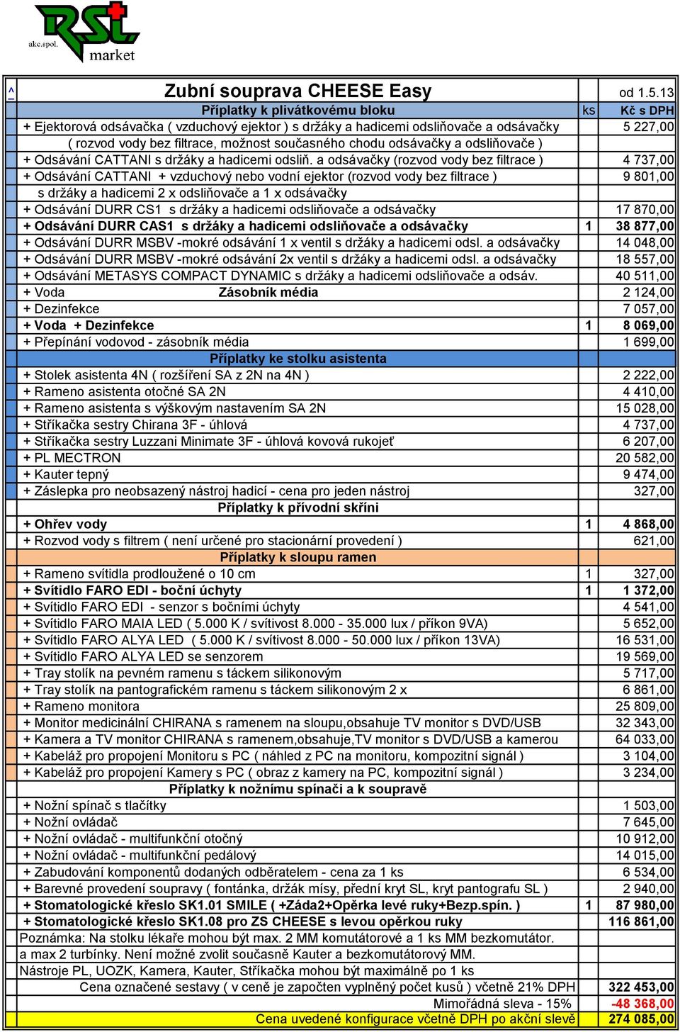 odsávačky a odsliňovače ) + Odsávání CATTANI s držáky a hadicemi odsliň.