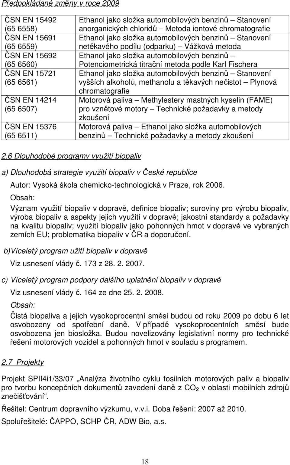 složka automobilových benzinů Potenciometrická titrační metoda podle Karl Fischera Ethanol jako složka automobilových benzinů Stanovení vyšších alkoholů, methanolu a těkavých nečistot Plynová