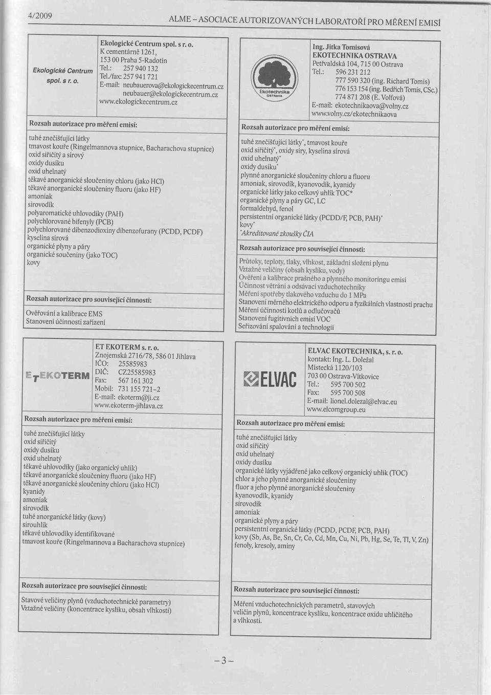 f tèkavé anorganické slouòeniny chloru fako HCI) tèkavé anorganické slouèeniny fluoru (ako HF) sirovodík polyaromatické uhlovodiky (pah) polychlorované bifenyly (pcb) polychlorované dibenzodioxiny