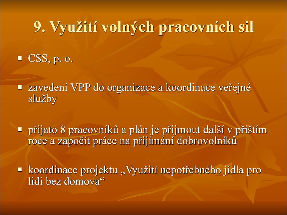 pracovníků a plán je přijmout další v příštím roce a započít práce