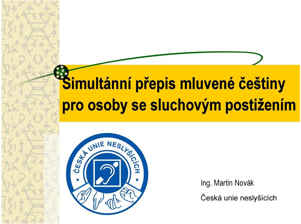 sluchovým postižením Ing.