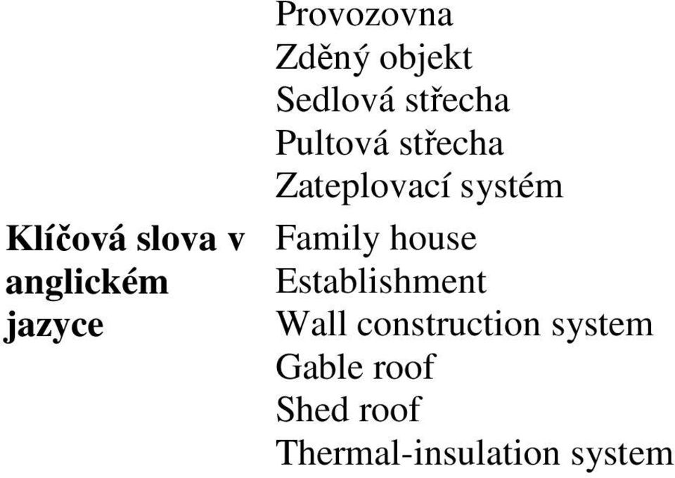 systém Family house Establishment Wall construction