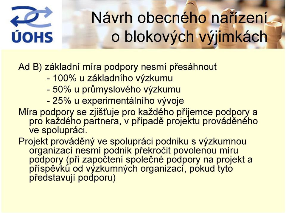 projektu prováděného ve spolupráci.