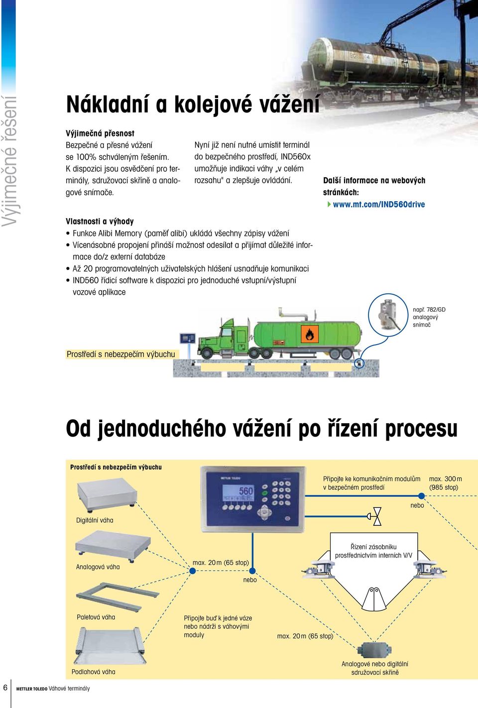 Vlastnosti a výhody Funkce Alibi Memory (paměť alibi) ukládá všechny zápisy vážení Vícenásobné propojení přináší možnost odesílat a přijímat důležité informace do/z externí databáze Až 20