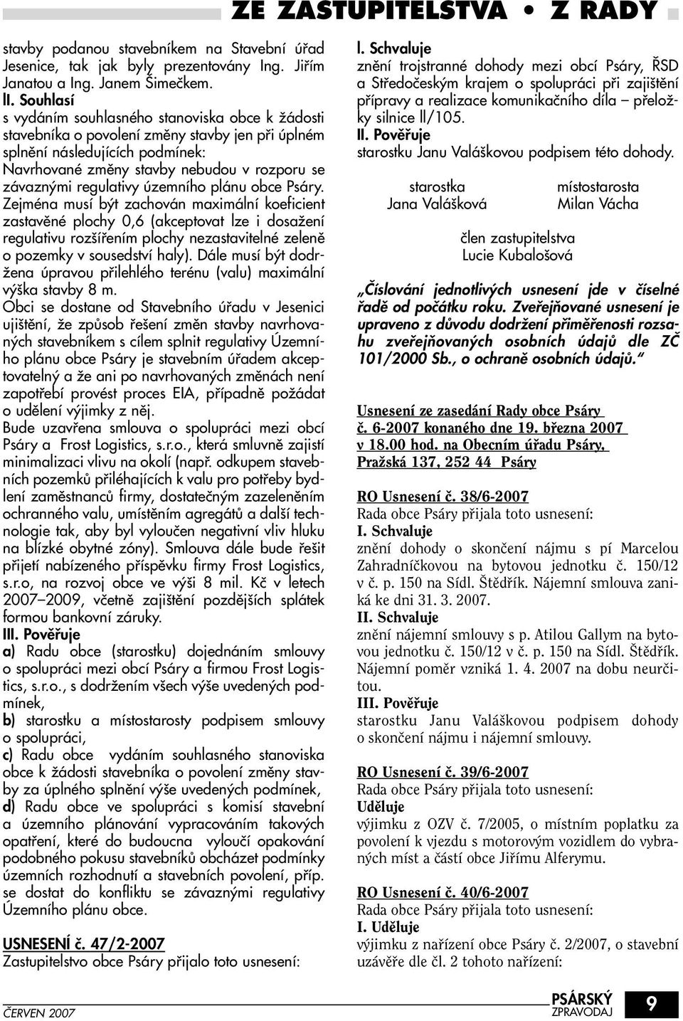 regulativy územního plánu obce Psáry.