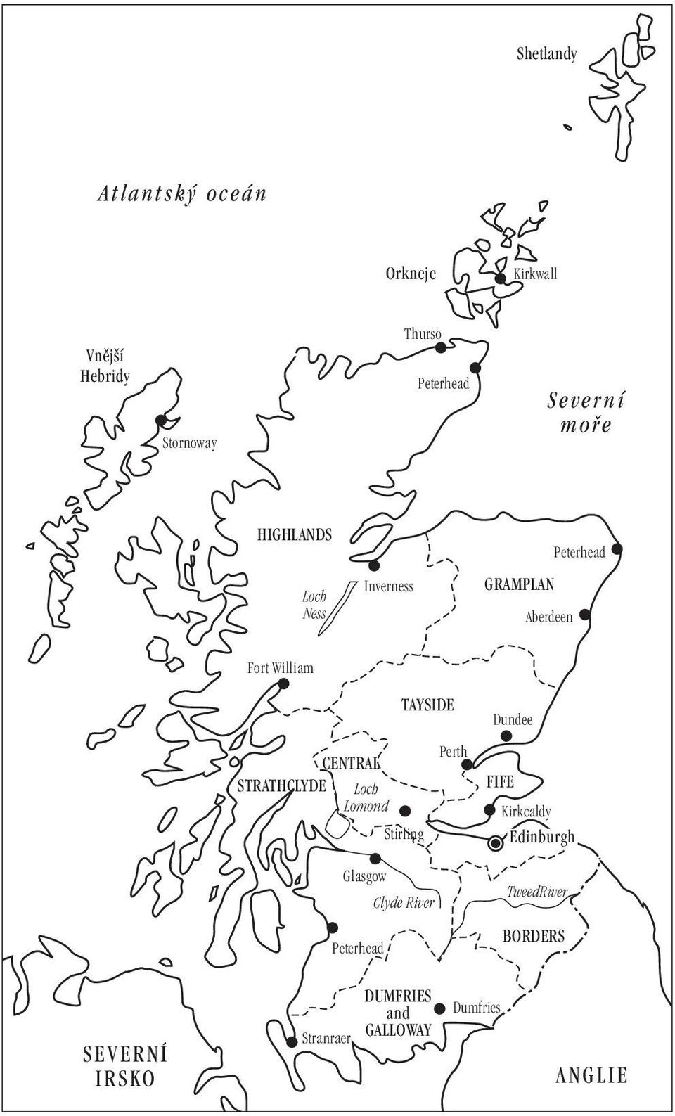 STRATHCLYDE Loch Lomond Glasgow Peterhead TAYSIDE Stirling Clyde River Perth Dundee FIFE