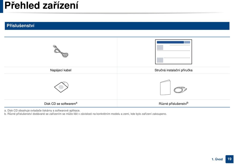 Disk CD obsahuje ovladače tiskárny a softwarové aplikace. b.