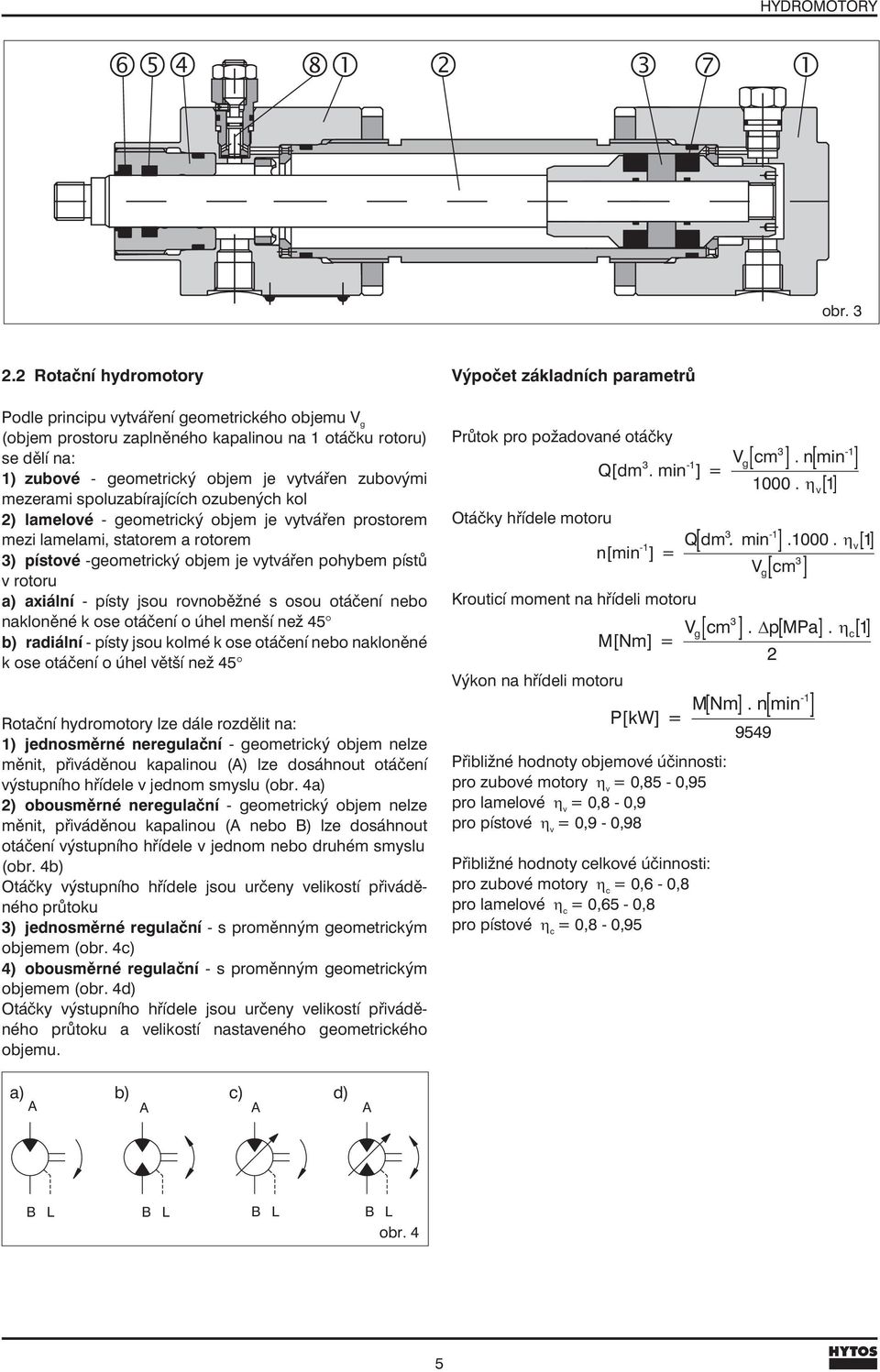 je vytvářen zubovými mezerami spoluzabírajících ozubených kol 2) lamelové - geometrický objem je vytvářen prostorem mezi lamelami, statorem a rotorem 3) pístové -geometrický objem je vytvářen pohybem