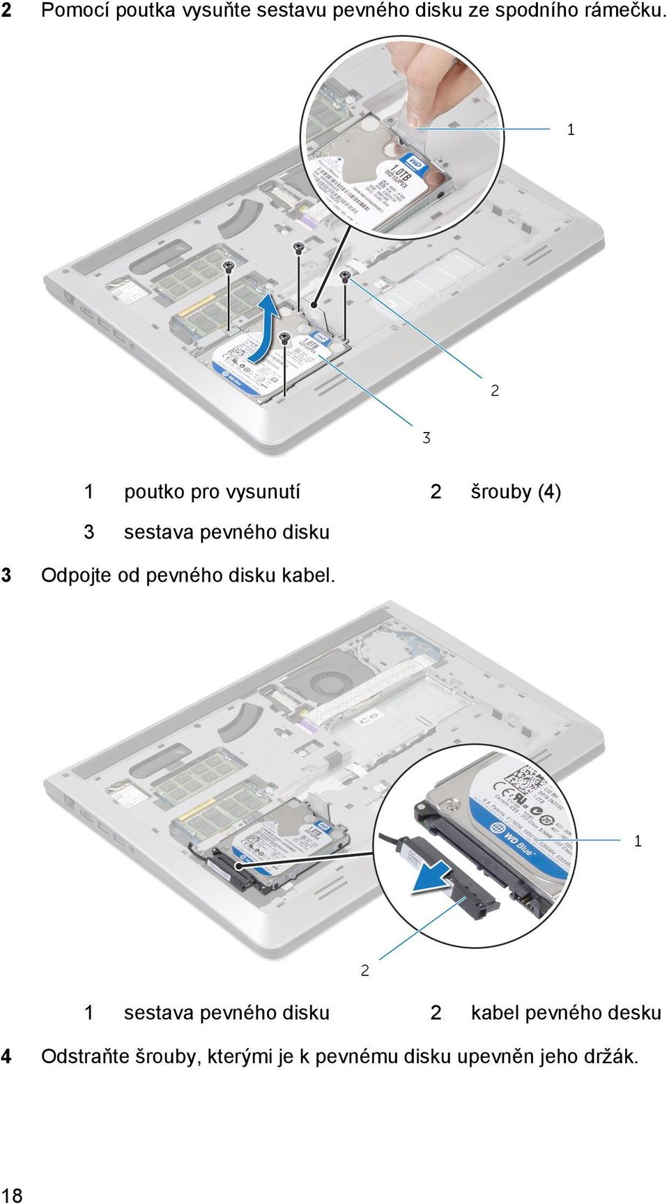 od pevného disku kabel.