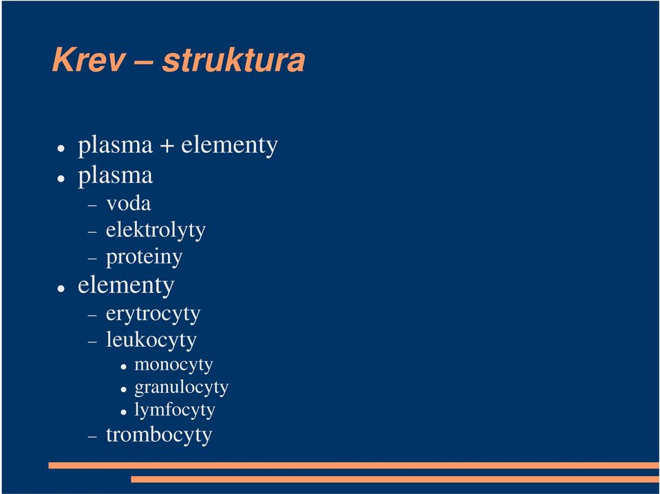 elementy erytrocyty leukocyty