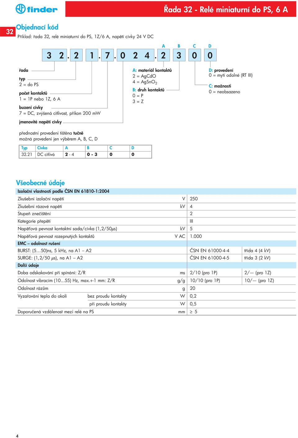 provedení 0 = mytí odolné (R III) C: možnosti 0 = neobsazeno p ednostní provedení tišt na tučn možná provedení jen výb rem A, B, C, D yp Cívka A B C D 3.