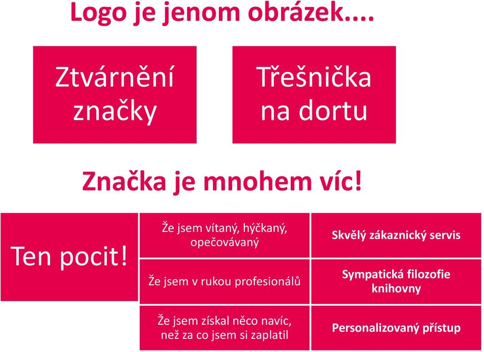 Že jsem vítaný, hýčkaný, opečovávaný Že jsem v rukou profesionálů Že