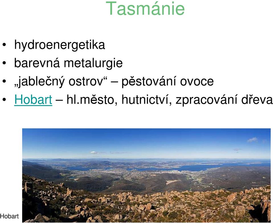 ostrov pěstování ovoce Hobart