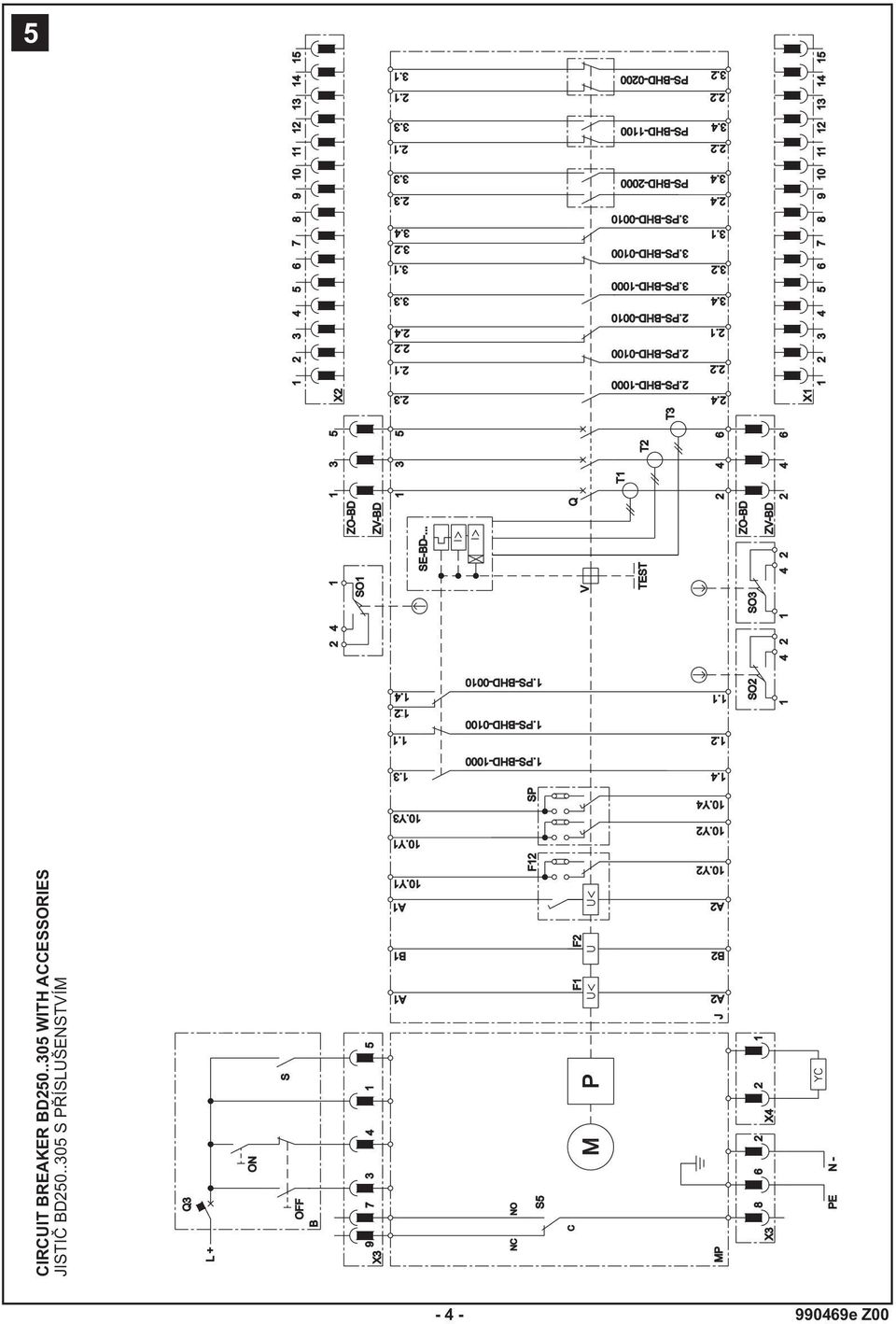 ...PS-BHD- V Q TEST SO 4 ZO-BD SO3 ZV-BD 4..PS-BHD-..PS-BHD-.3.4.Y.Y3 SP.Y.Y4 CIRCUIT BREAKER BD5.