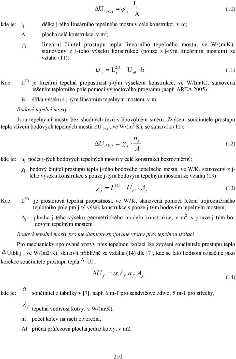 progrmu (npř. AEA 2005), B šířk výseku s -tým lineárním tepelným mostem, v m. Bodové tepelné mosty Jsou tepelnými mosty ez shodnýh řezŧ v liovolném směru.