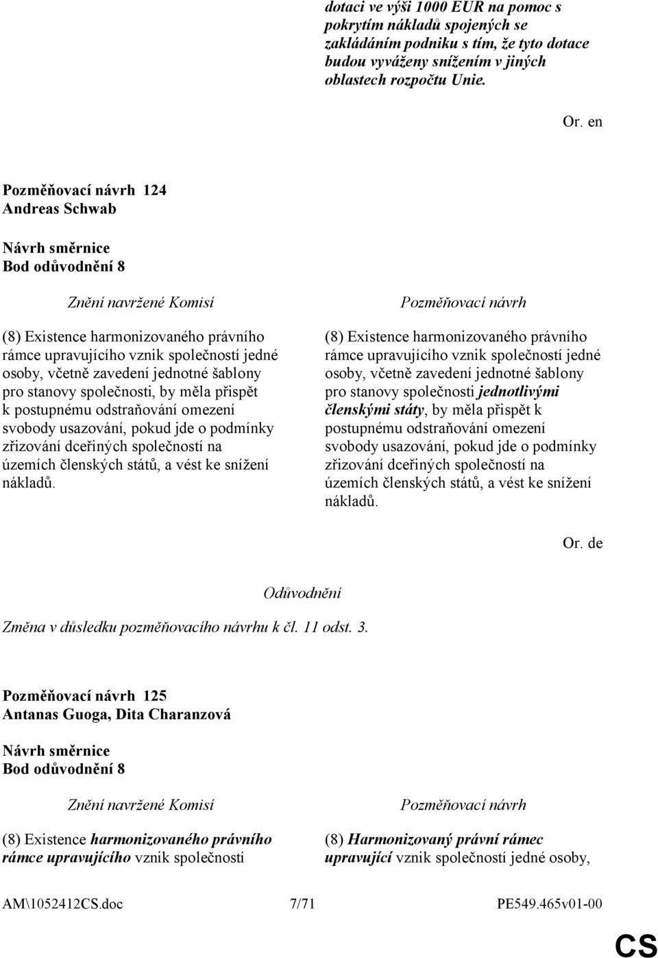 k postupnému odstraňování omezení svobody usazování, pokud jde o podmínky zřizování dceřiných společností na územích členských států, a vést ke snížení nákladů.