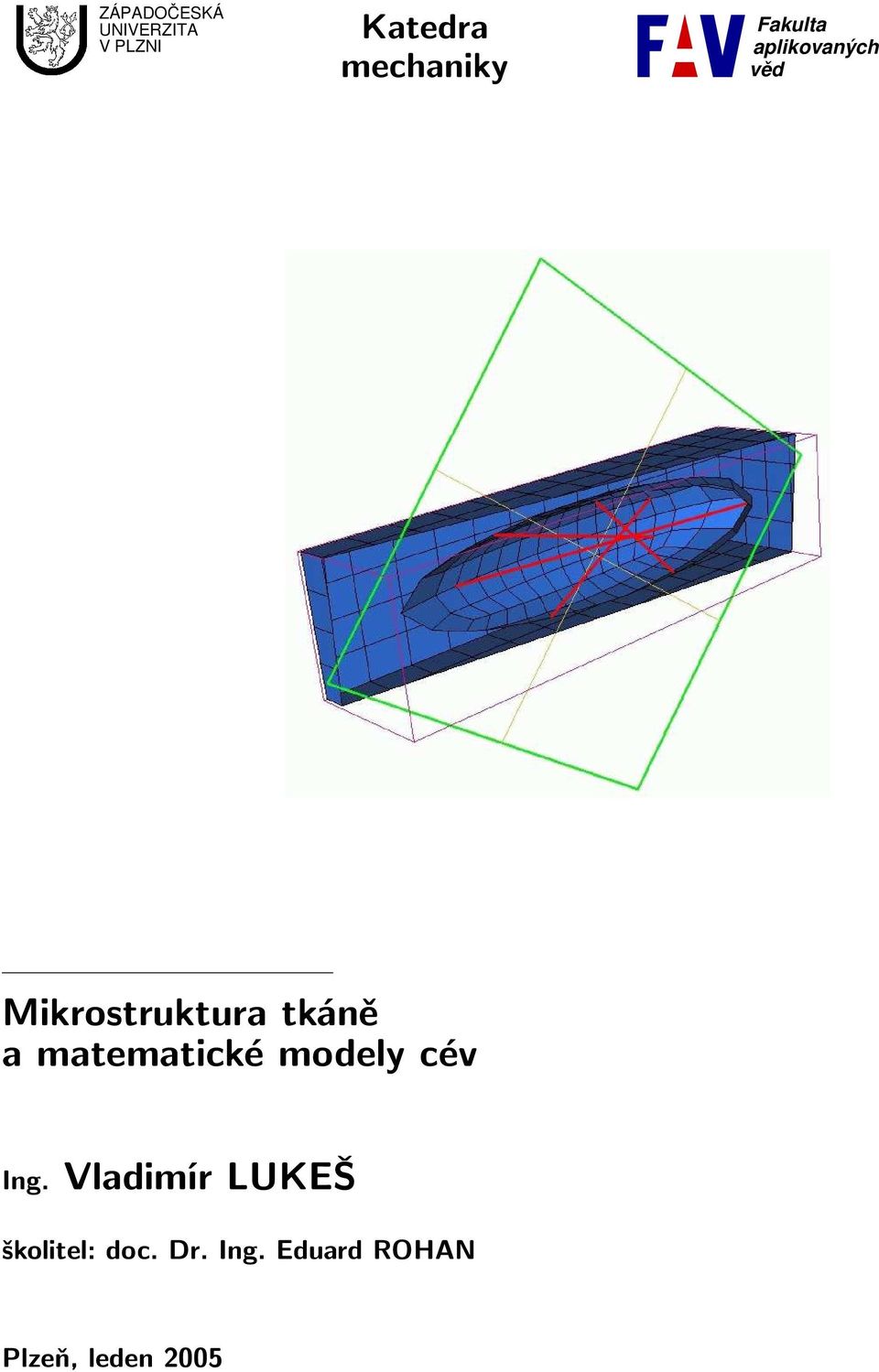 matematické modely cév Ing.