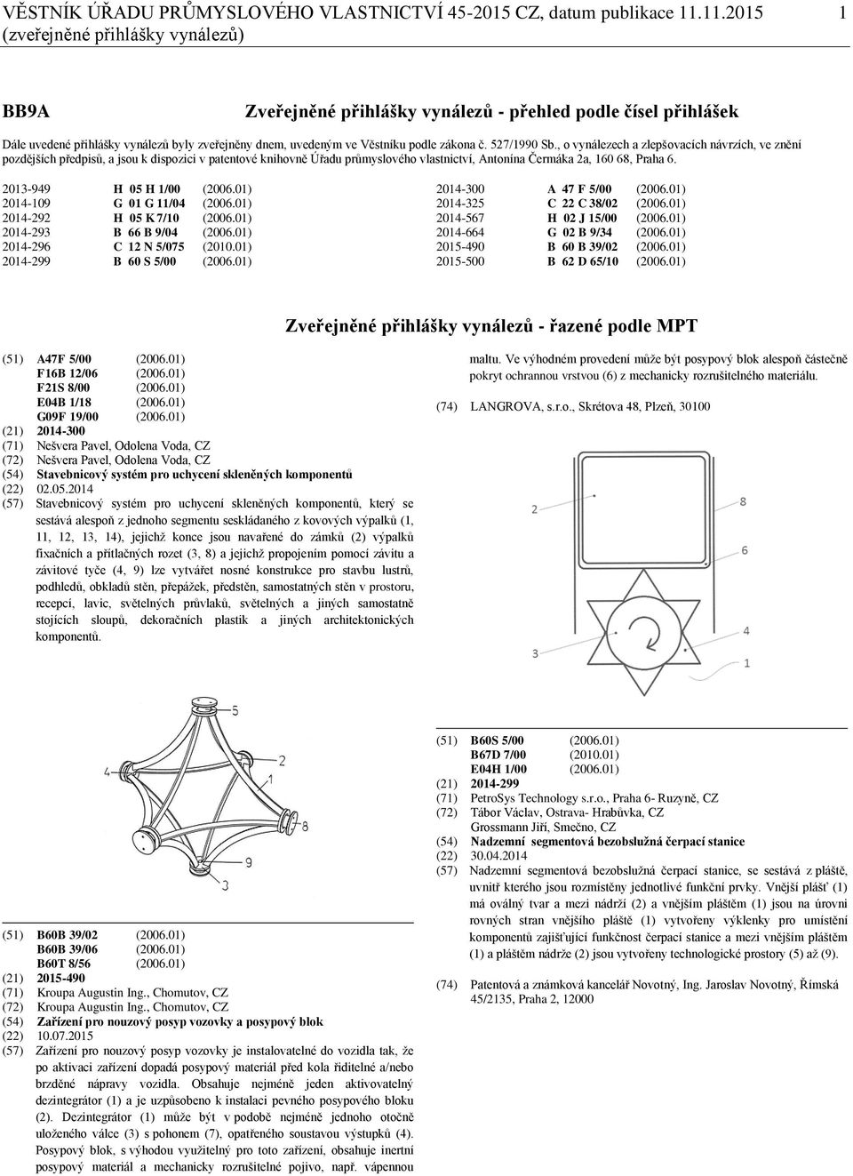 527/1990 Sb., o vynálezech a zlepšovacích návrzích, ve znění pozdějších předpisů, a jsou k dispozici v patentové knihovně Úřadu průmyslového vlastnictví, Antonína Čermáka 2a, 160 68, Praha 6.