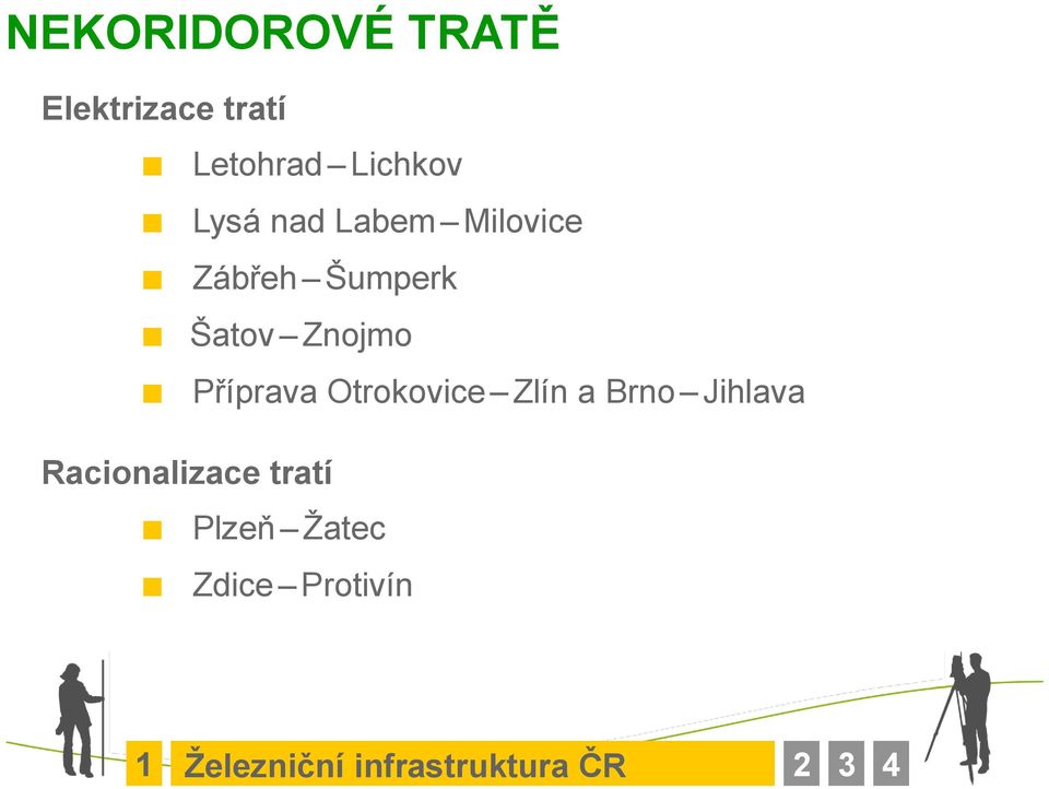 Příprava Otrokovice Zlín a Brno Jihlava Racionalizace