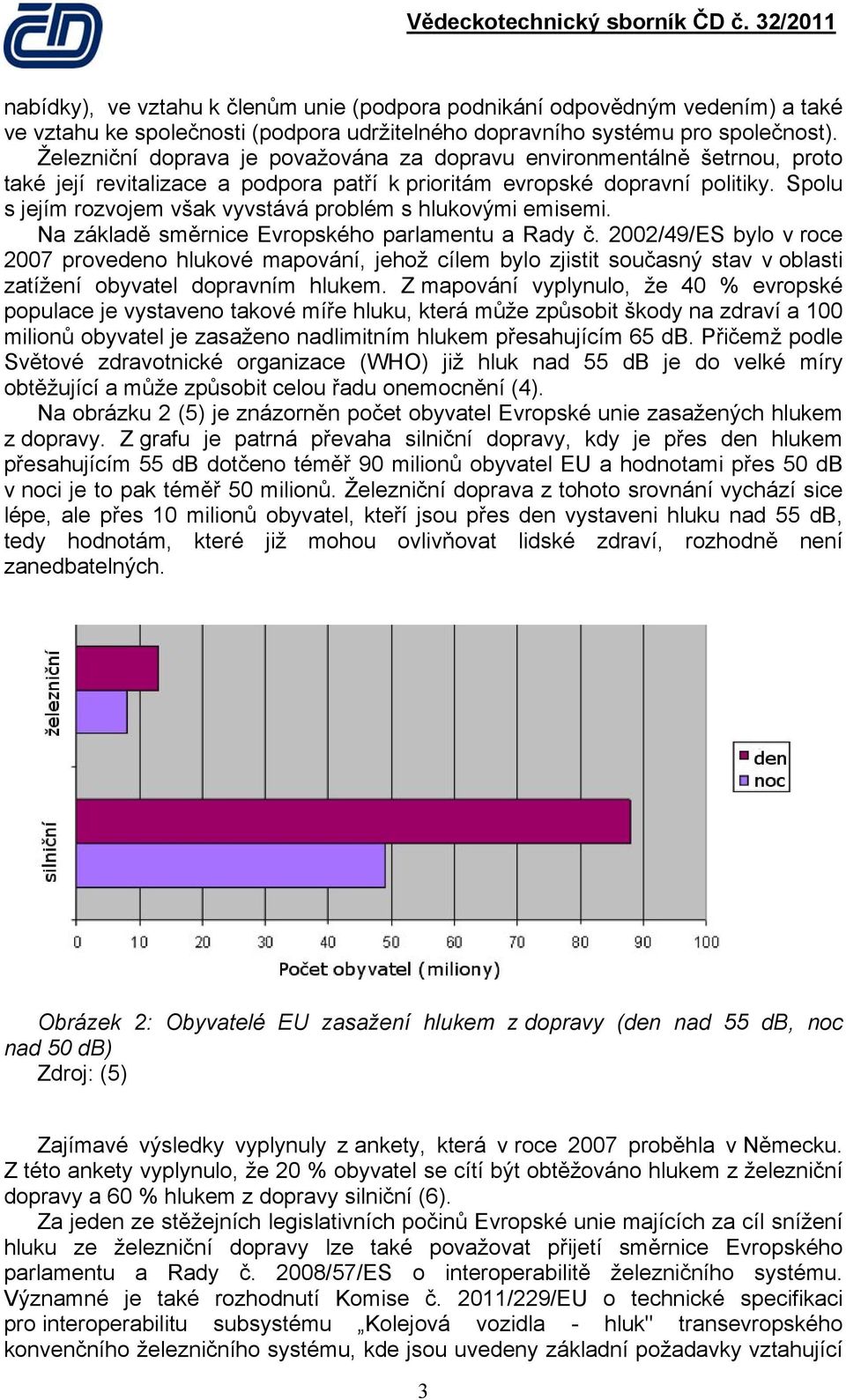 Spolu s jejím rozvojem však vyvstává problém s hlukovými emisemi. Na základě směrnice Evropského parlamentu a Rady č.