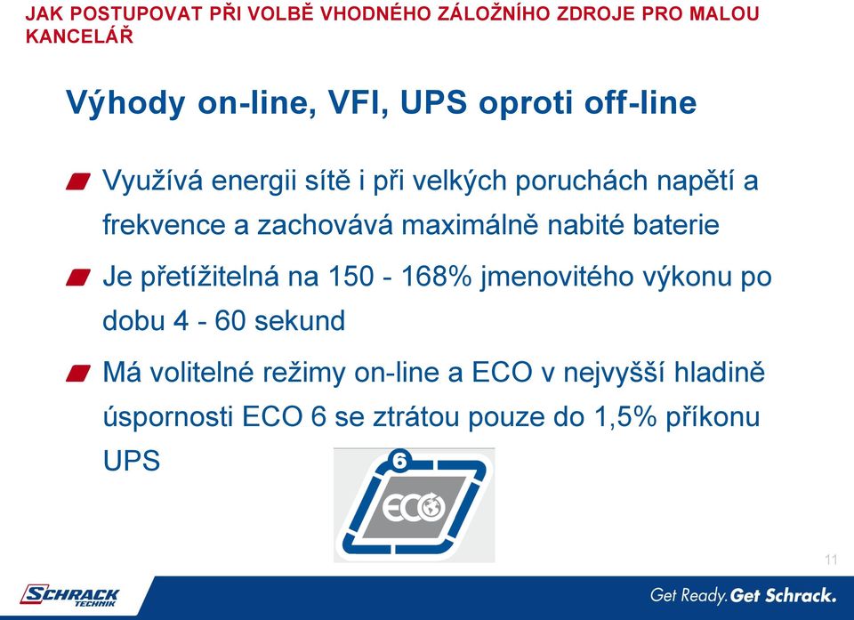 maximálně nabité baterie Je přetížitelná na 150-168% jmenovitého výkonu po dobu 4-60 sekund Má