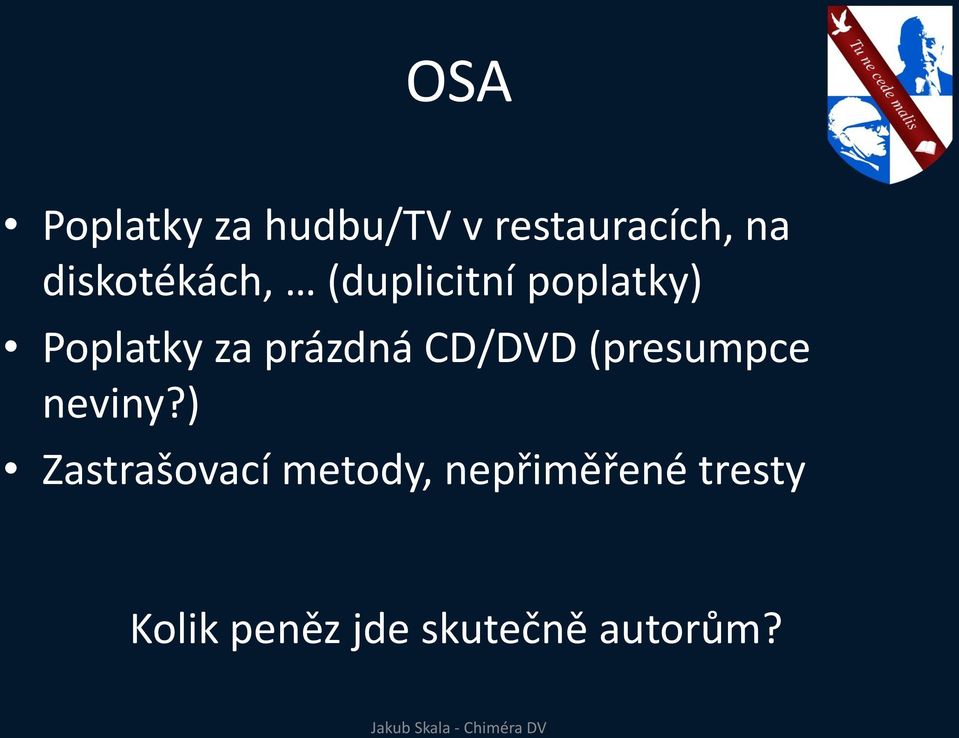 prázdná CD/DVD (presumpce neviny?