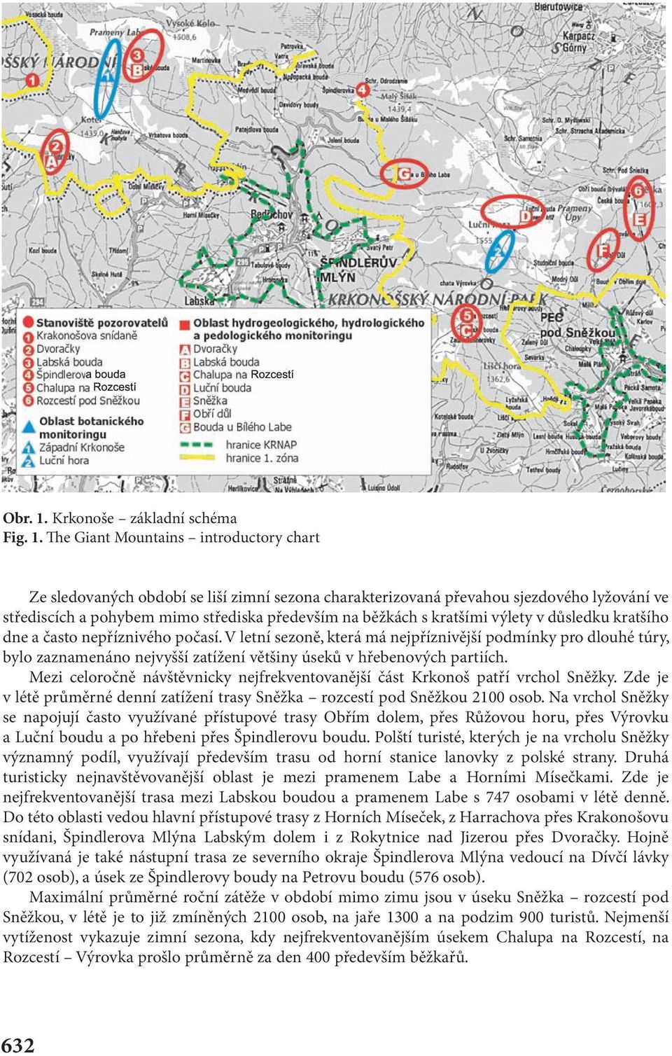 e Giant Mountains introductory chart Ze sledovaných období se liší zimní sezona charakterizovaná převahou sjezdového lyžování ve střediscích a pohybem mimo střediska především na běžkách s kratšími