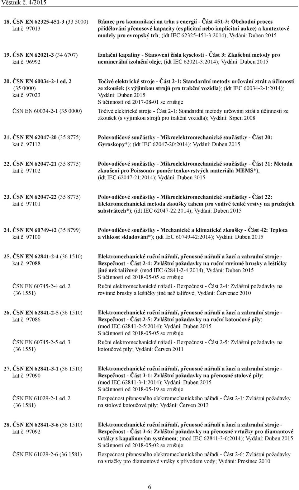 62325-451-3:2014); Vydání: Duben 2015 19. ČSN EN 62021-3 (34 6707) kat.č.