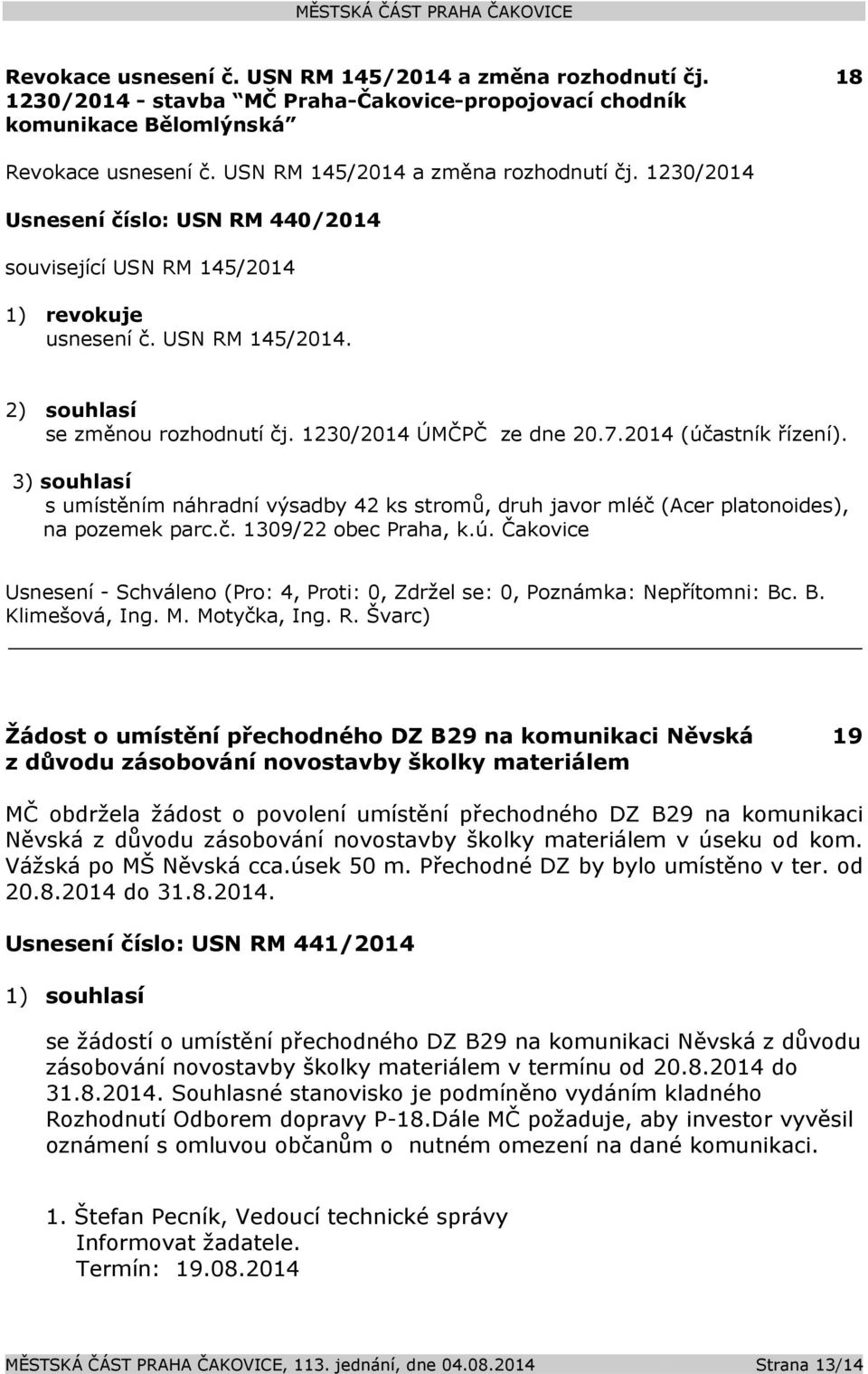 1230/2014 ÚMČPČ ze dne 20.7.2014 (úč