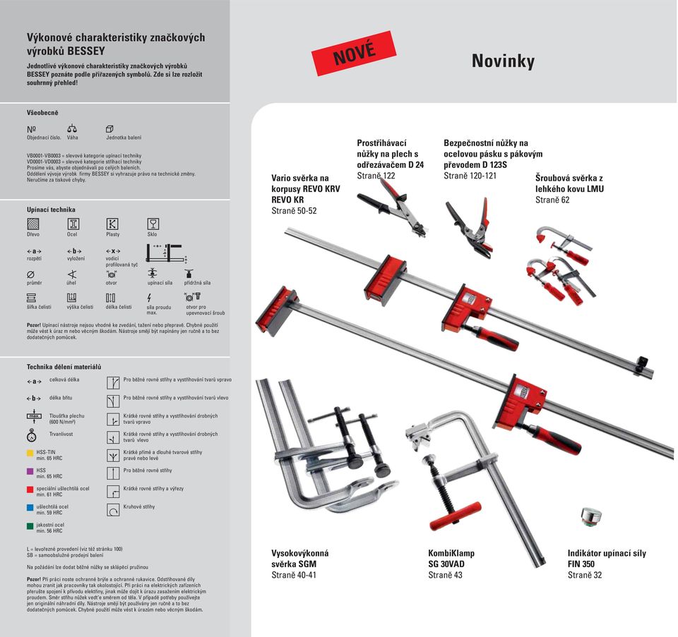 Váha Upínací technika Jednotka balení VB0001-VB0003 = slevové kategorie upínací techniky VD0001-VD0003 = slevové kategorie stříhací techniky Prosíme vás, abyste objednávali po celých baleních.