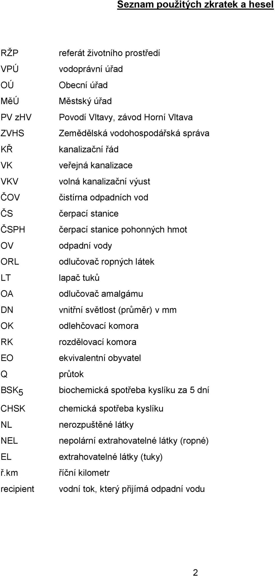 kanalizační výust čistírna odpadních vod čerpací stanice čerpací stanice pohonných hmot odpadní vody odlučovač ropných látek lapač tuků odlučovač amalgámu vnitřní světlost (průměr) v mm