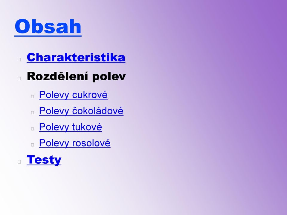 cukrové Polevy čokoládové