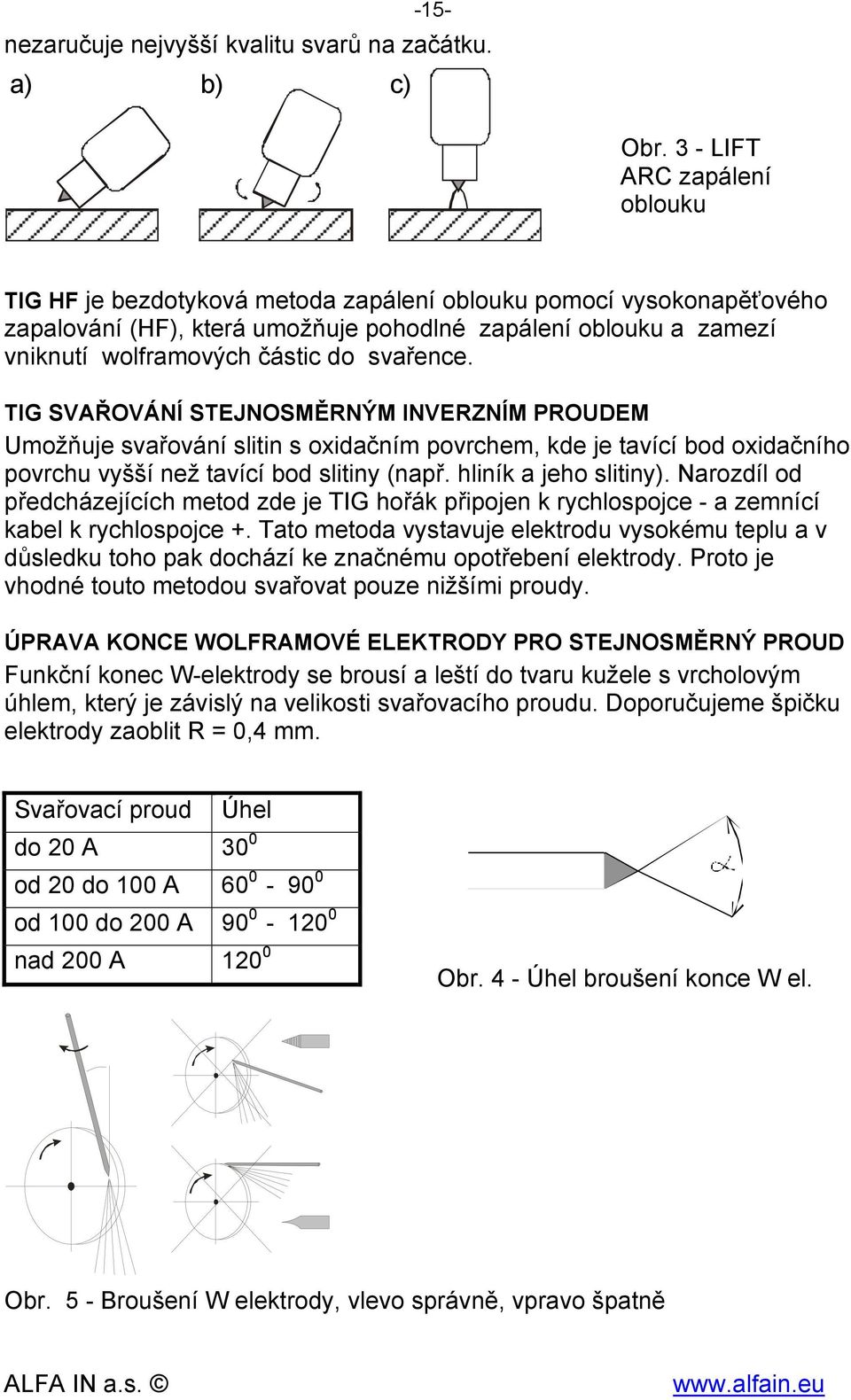 svařence. TIG SVAŘOVÁNÍ STEJNOSMĚRNÝM INVERZNÍM PROUDEM Umožňuje svařování slitin s oxidačním povrchem, kde je tavící bod oxidačního povrchu vyšší než tavící bod slitiny (např. hliník a jeho slitiny).